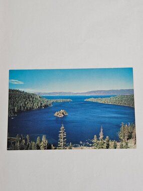 Emerald Bay on Lake Tahoe California - Nevada high Sierras Postcard